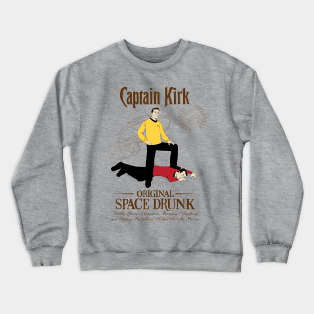 Original Space Drunk Crewneck Sweatshirt by d4n13ldesigns